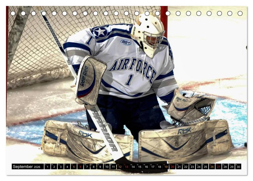 Weitere Ansicht: Mit vollem Einsatz - Eishockey (Tischkalender 2026 DIN A5 quer), CALVENDO Monatskalender | Peter Roder, Calvendo