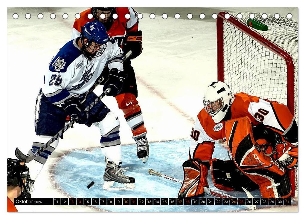 Weitere Ansicht: Mit vollem Einsatz - Eishockey (Tischkalender 2026 DIN A5 quer), CALVENDO Monatskalender | Peter Roder, Calvendo