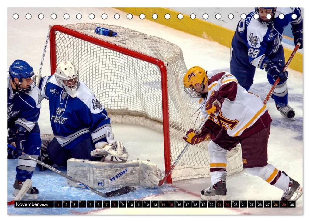 Weitere Ansicht: Mit vollem Einsatz - Eishockey (Tischkalender 2026 DIN A5 quer), CALVENDO Monatskalender | Peter Roder, Calvendo