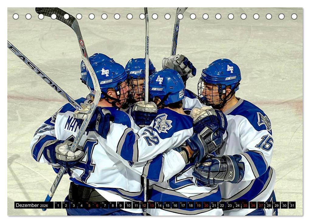 Weitere Ansicht: Mit vollem Einsatz - Eishockey (Tischkalender 2026 DIN A5 quer), CALVENDO Monatskalender | Peter Roder, Calvendo