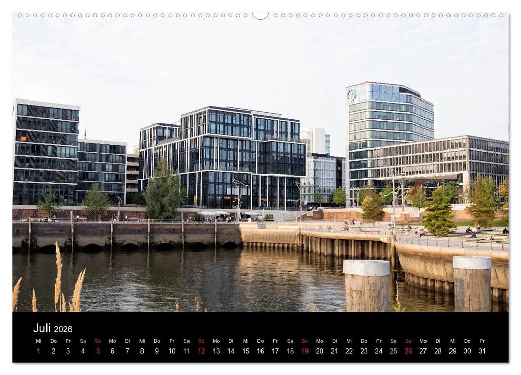 Weitere Ansicht: Hafencity Hamburg - die Perspektive (hochwertiger Premium Wandkalender 2026 DIN A2 quer), Kunstdruck in Hochglanz | Eberhard Kaum, Calvendo