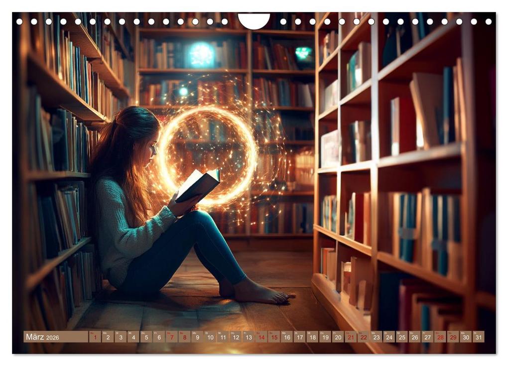 Weitere Ansicht: Lesen ist eine Reise durch Zeit und Raum (Wandkalender 2026 DIN A4 quer), CALVENDO Monatskalender | Kerstin Waurick, Calvendo