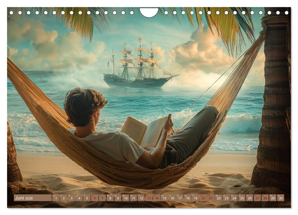 Weitere Ansicht: Lesen ist eine Reise durch Zeit und Raum (Wandkalender 2026 DIN A4 quer), CALVENDO Monatskalender | Kerstin Waurick, Calvendo