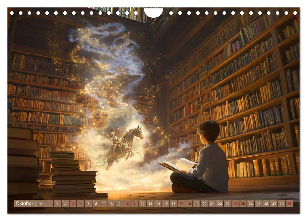 Weitere Ansicht: Lesen ist eine Reise durch Zeit und Raum (Wandkalender 2026 DIN A4 quer), CALVENDO Monatskalender | Kerstin Waurick, Calvendo