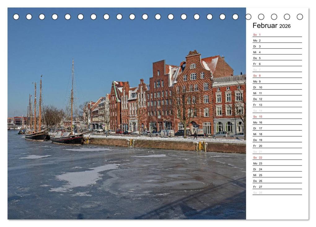 Weitere Ansicht: Hansestadt Lübeck / Geburtstagskalender (Tischkalender 2026 DIN A5 quer), CALVENDO Monatskalender | Andrea Potratz, Calvendo