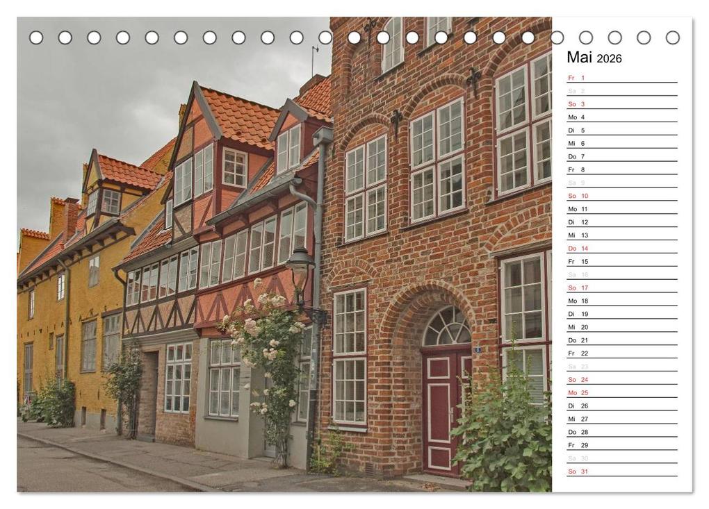 Weitere Ansicht: Hansestadt Lübeck / Geburtstagskalender (Tischkalender 2026 DIN A5 quer), CALVENDO Monatskalender | Andrea Potratz, Calvendo