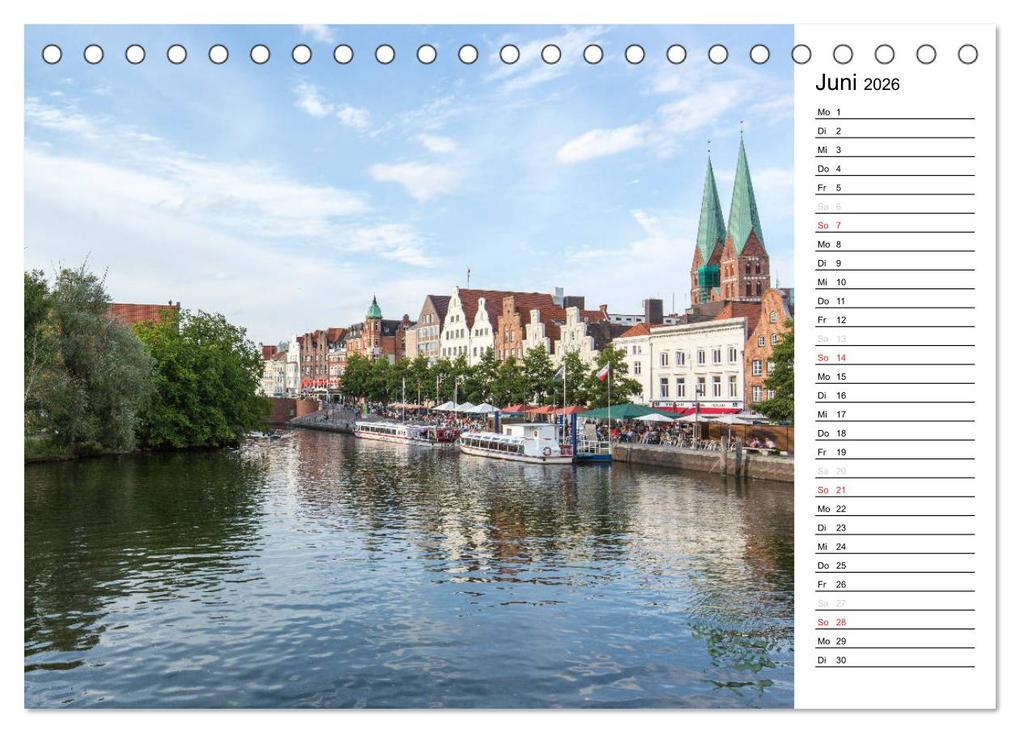 Weitere Ansicht: Hansestadt Lübeck / Geburtstagskalender (Tischkalender 2026 DIN A5 quer), CALVENDO Monatskalender | Andrea Potratz, Calvendo