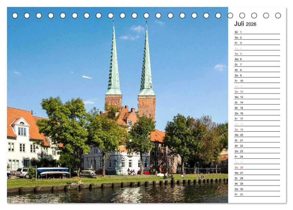 Weitere Ansicht: Hansestadt Lübeck / Geburtstagskalender (Tischkalender 2026 DIN A5 quer), CALVENDO Monatskalender | Andrea Potratz, Calvendo