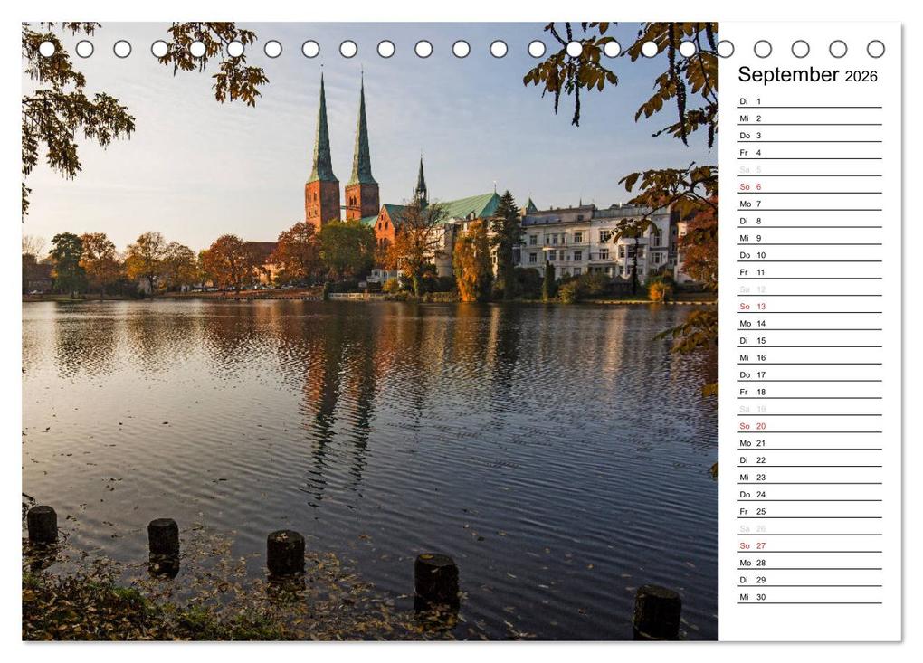 Weitere Ansicht: Hansestadt Lübeck / Geburtstagskalender (Tischkalender 2026 DIN A5 quer), CALVENDO Monatskalender | Andrea Potratz, Calvendo