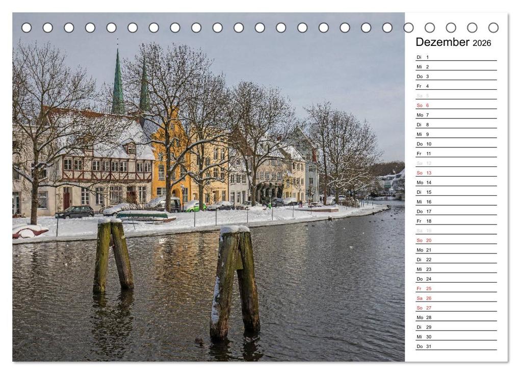 Weitere Ansicht: Hansestadt Lübeck / Geburtstagskalender (Tischkalender 2026 DIN A5 quer), CALVENDO Monatskalender | Andrea Potratz, Calvendo