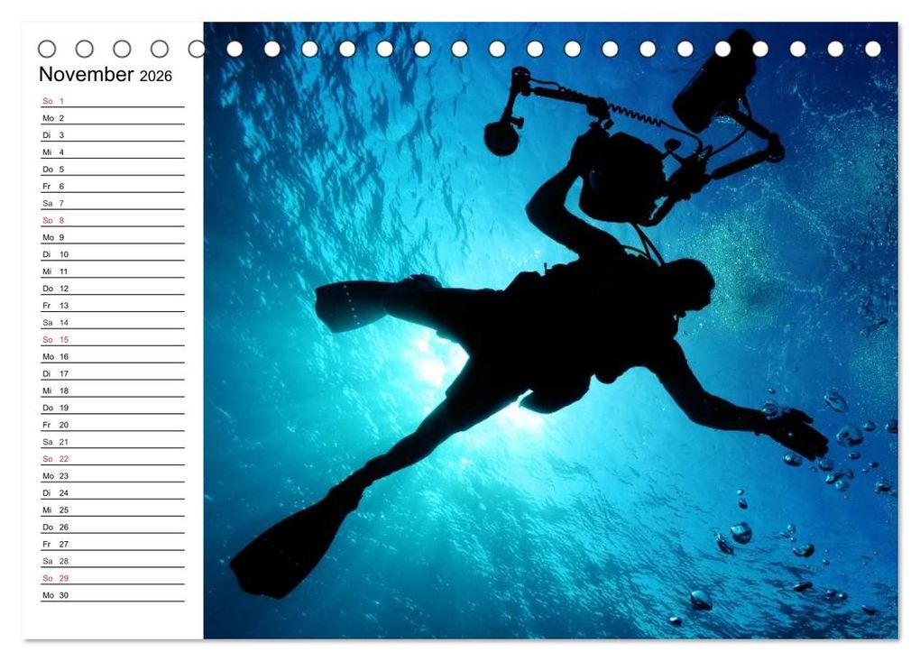 Weitere Ansicht: Tauchen - Abenteuer in Neptuns Wunderwelt (Tischkalender 2026 DIN A5 quer), CALVENDO Monatskalender | Elisabeth Stanzer, Calvendo