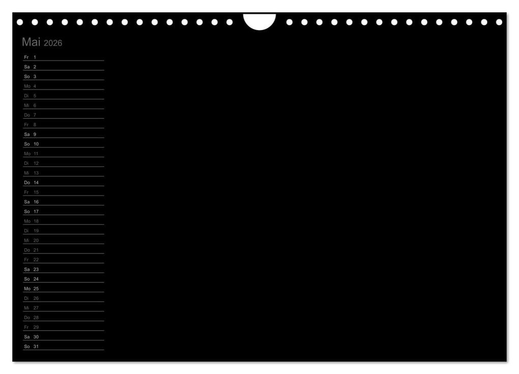 Weitere Ansicht: Bastel-Geburtstagskalender schwarz / Geburtstagskalender (Wandkalender 2026 DIN A4 quer), CALVENDO Monatskalender | Kreativ ist gut, Calvendo