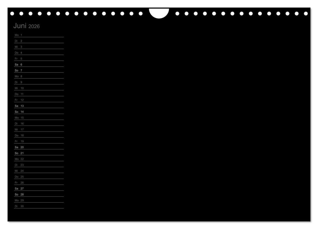 Weitere Ansicht: Bastel-Geburtstagskalender schwarz / Geburtstagskalender (Wandkalender 2026 DIN A4 quer), CALVENDO Monatskalender | Kreativ ist gut, Calvendo