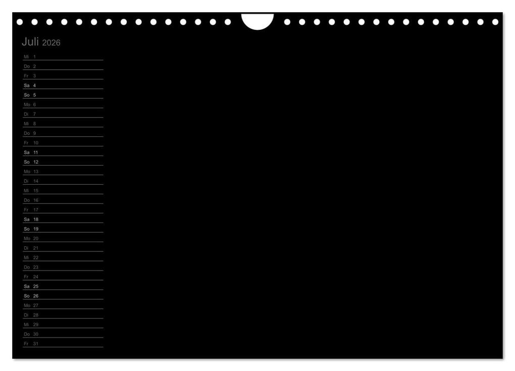 Weitere Ansicht: Bastel-Geburtstagskalender schwarz / Geburtstagskalender (Wandkalender 2026 DIN A4 quer), CALVENDO Monatskalender | Kreativ ist gut, Calvendo