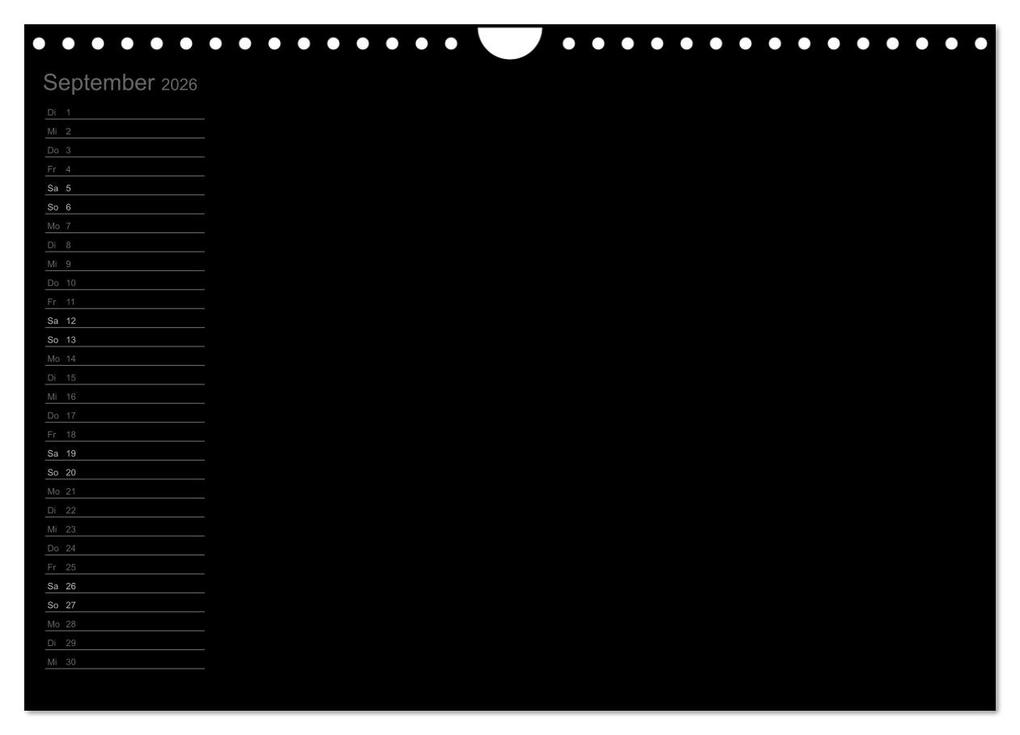 Weitere Ansicht: Bastel-Geburtstagskalender schwarz / Geburtstagskalender (Wandkalender 2026 DIN A4 quer), CALVENDO Monatskalender | Kreativ ist gut, Calvendo