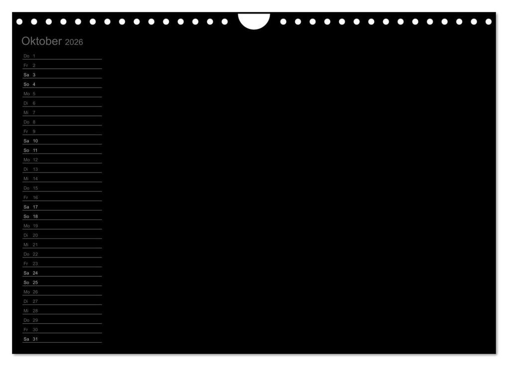 Weitere Ansicht: Bastel-Geburtstagskalender schwarz / Geburtstagskalender (Wandkalender 2026 DIN A4 quer), CALVENDO Monatskalender | Kreativ ist gut, Calvendo