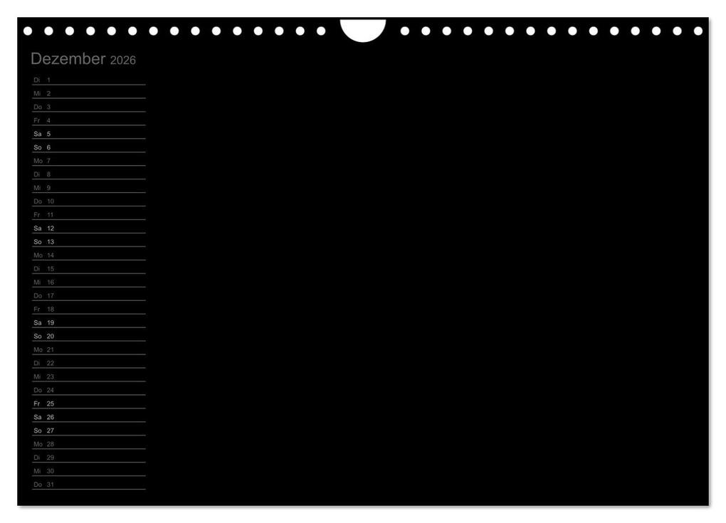 Weitere Ansicht: Bastel-Geburtstagskalender schwarz / Geburtstagskalender (Wandkalender 2026 DIN A4 quer), CALVENDO Monatskalender | Kreativ ist gut, Calvendo