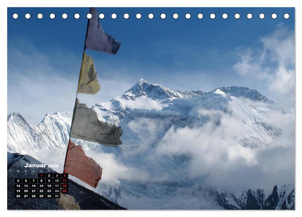 Weitere Ansicht: Nepal 2026 Menschen, Berge und Götter zwischen Annapurna und Marsyangdi (Tischkalender 2026 DIN A5 quer), CALVENDO Monatskalender | Sandra Rauch, Calvendo