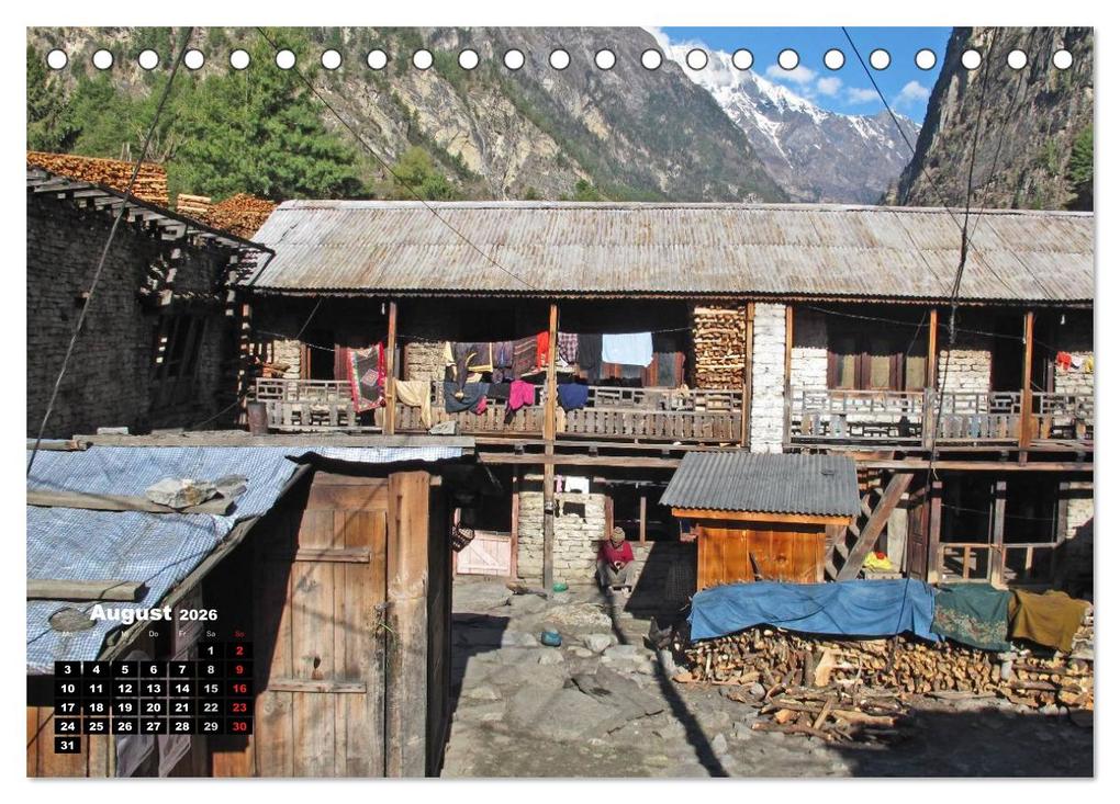 Weitere Ansicht: Nepal 2026 Menschen, Berge und Götter zwischen Annapurna und Marsyangdi (Tischkalender 2026 DIN A5 quer), CALVENDO Monatskalender | Sandra Rauch, Calvendo