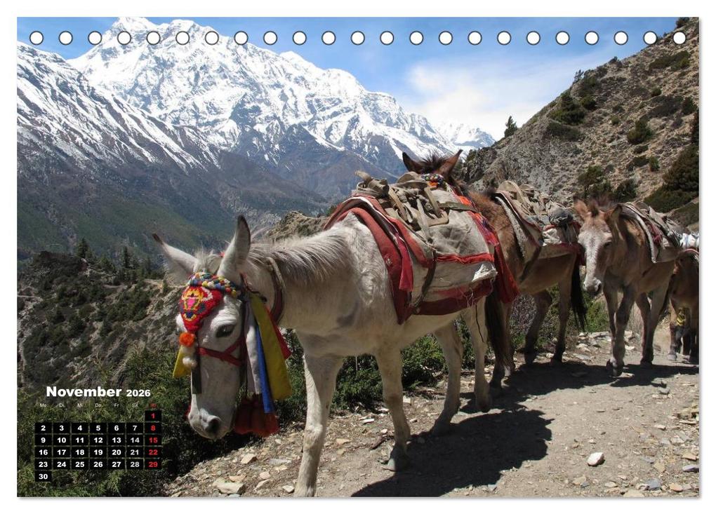 Weitere Ansicht: Nepal 2026 Menschen, Berge und Götter zwischen Annapurna und Marsyangdi (Tischkalender 2026 DIN A5 quer), CALVENDO Monatskalender | Sandra Rauch, Calvendo