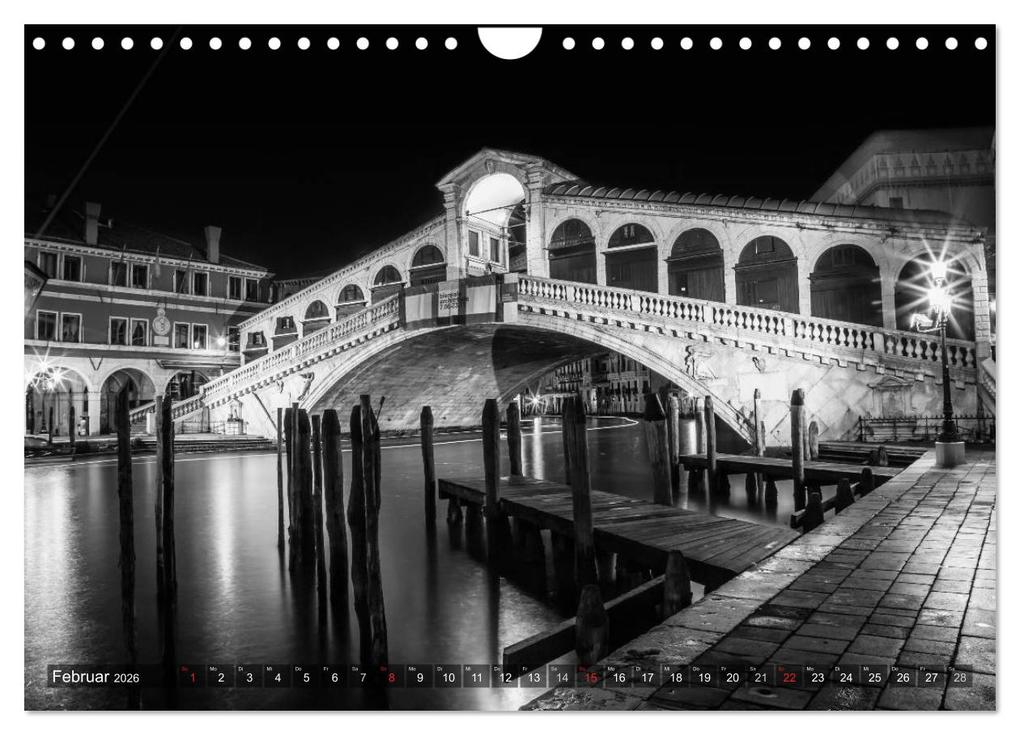 Weitere Ansicht: Leuchtendes Venedig ...in monochrom (Wandkalender 2026 DIN A4 quer), CALVENDO Monatskalender | Melanie Viola, Calvendo