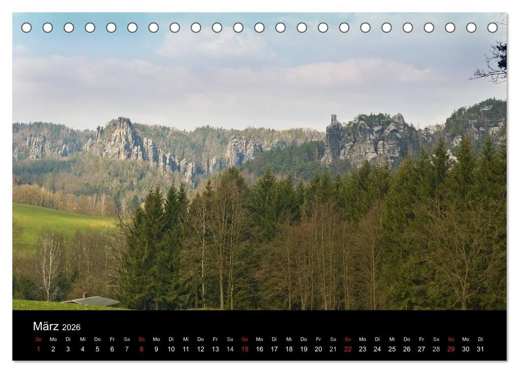 Weitere Ansicht: Die sächsische Schweiz 2026 (Tischkalender 2026 DIN A5 quer), CALVENDO Monatskalender | Michael Weirauch, Calvendo