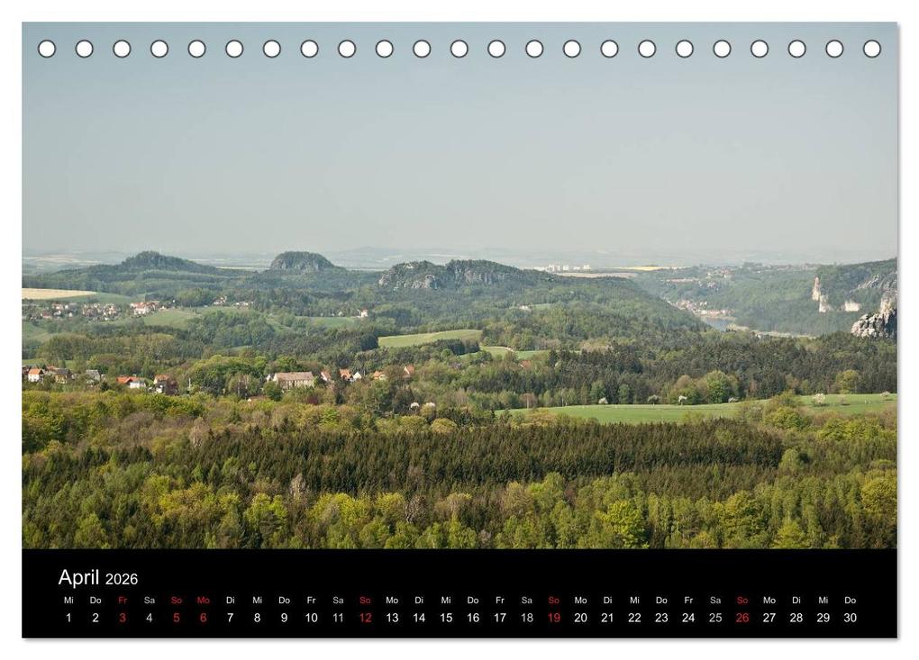Weitere Ansicht: Die sächsische Schweiz 2026 (Tischkalender 2026 DIN A5 quer), CALVENDO Monatskalender | Michael Weirauch, Calvendo