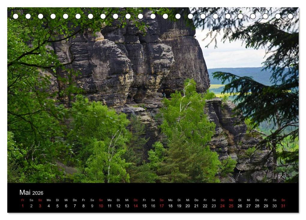 Weitere Ansicht: Die sächsische Schweiz 2026 (Tischkalender 2026 DIN A5 quer), CALVENDO Monatskalender | Michael Weirauch, Calvendo