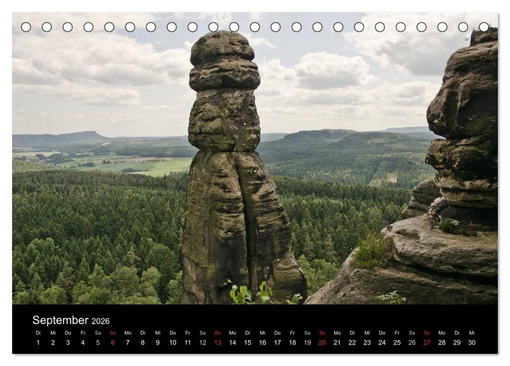 Weitere Ansicht: Die sächsische Schweiz 2026 (Tischkalender 2026 DIN A5 quer), CALVENDO Monatskalender | Michael Weirauch, Calvendo