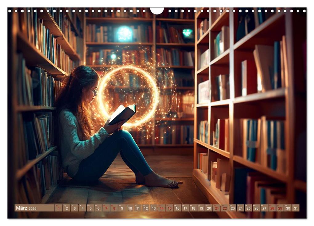 Weitere Ansicht: Lesen ist eine Reise durch Zeit und Raum (Wandkalender 2026 DIN A3 quer), CALVENDO Monatskalender | Kerstin Waurick, Calvendo