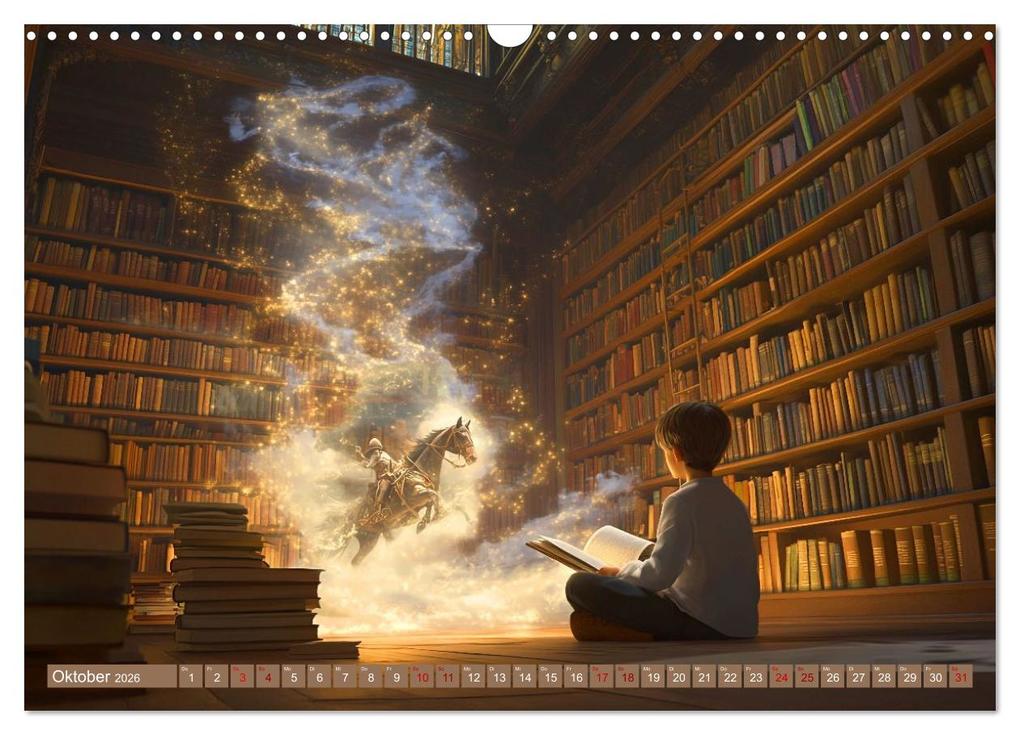 Weitere Ansicht: Lesen ist eine Reise durch Zeit und Raum (Wandkalender 2026 DIN A3 quer), CALVENDO Monatskalender | Kerstin Waurick, Calvendo