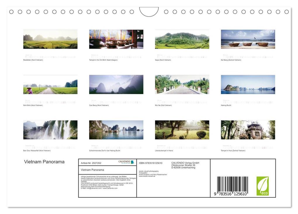 Weitere Ansicht: Vietnam Panorama (Wandkalender 2026 DIN A4 quer), CALVENDO Monatskalender | studio visuell photography, Calvendo