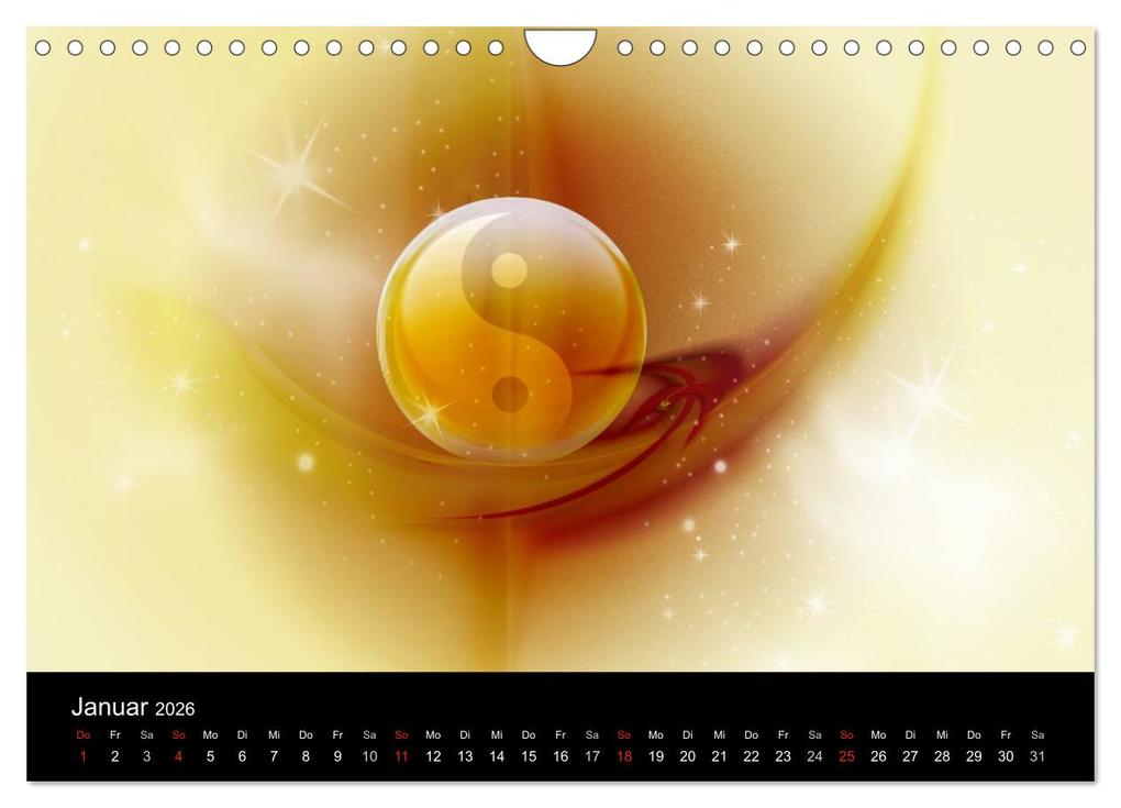 Weitere Ansicht: Buddha und Yin Yang (Wandkalender 2026 DIN A4 quer), CALVENDO Monatskalender | Claudia Burlager, Calvendo