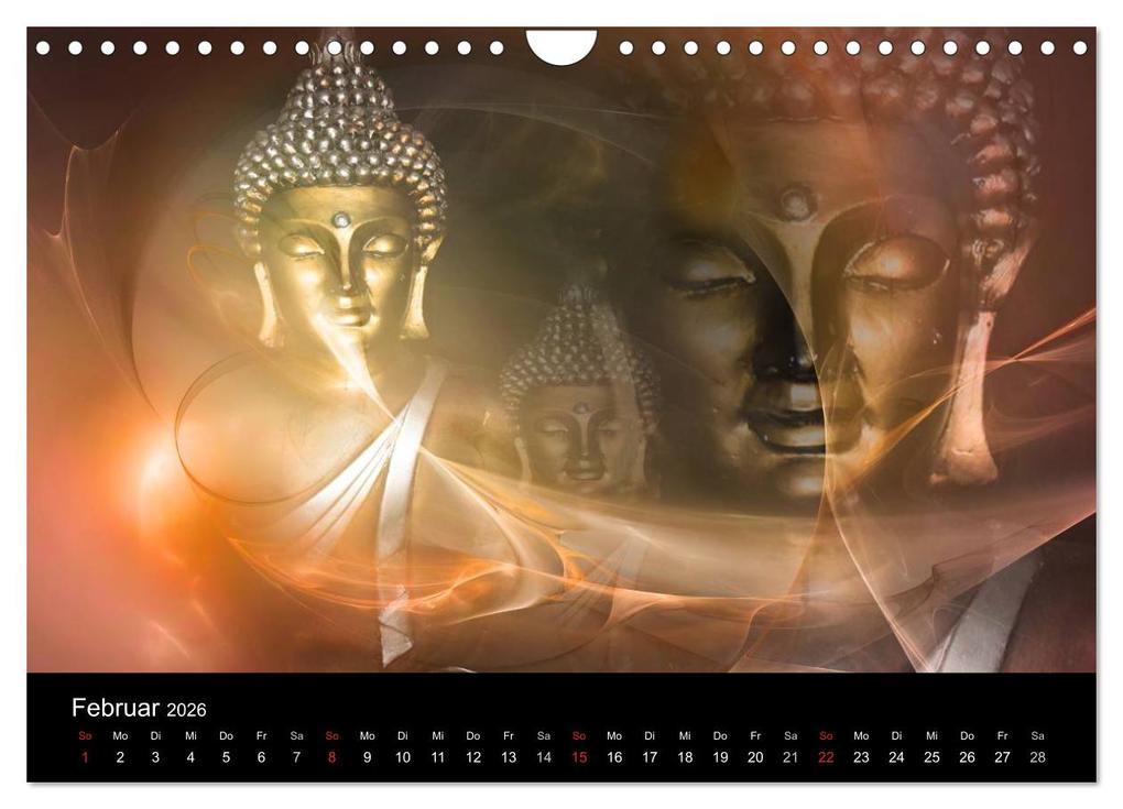 Weitere Ansicht: Buddha und Yin Yang (Wandkalender 2026 DIN A4 quer), CALVENDO Monatskalender | Claudia Burlager, Calvendo