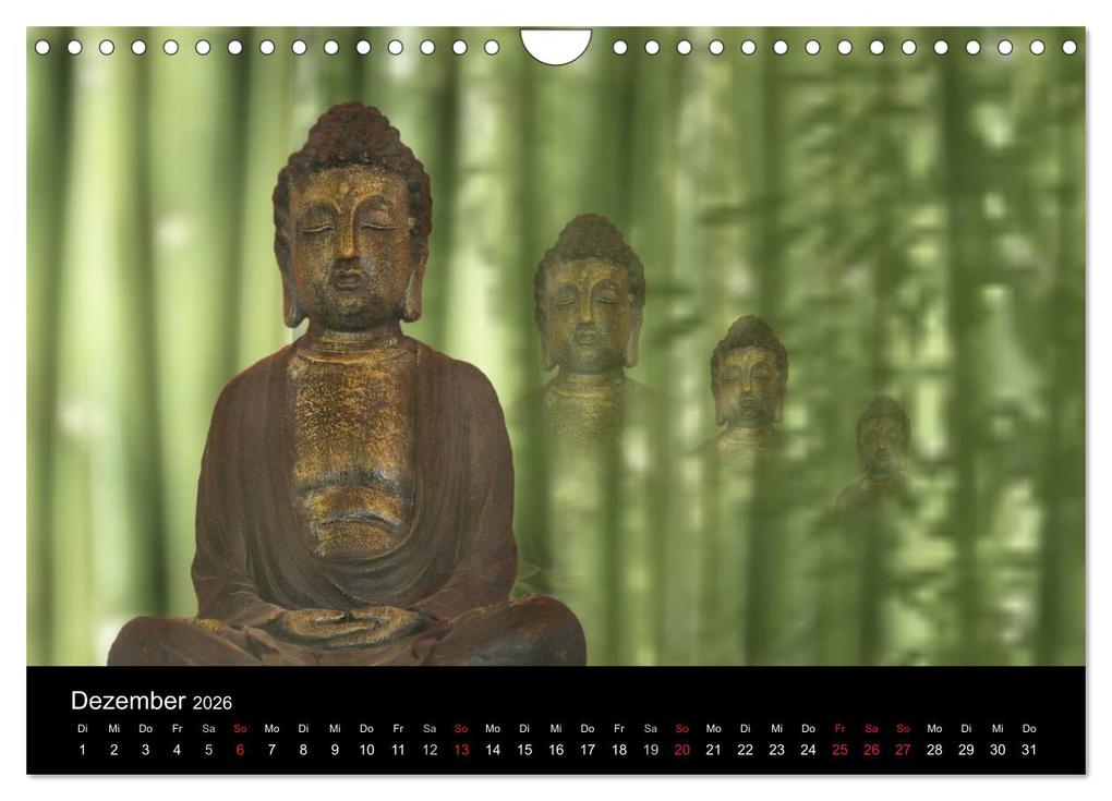 Weitere Ansicht: Buddha und Yin Yang (Wandkalender 2026 DIN A4 quer), CALVENDO Monatskalender | Claudia Burlager, Calvendo