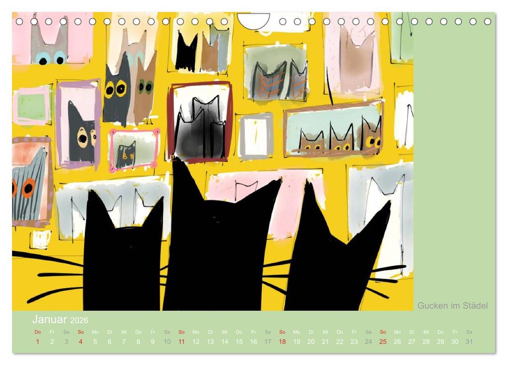 Weitere Ansicht: Frau Kami Katze entdeckt Frankfurt am Main (Wandkalender 2026 DIN A4 quer), CALVENDO Monatskalender | Frau Kami Katze, Calvendo
