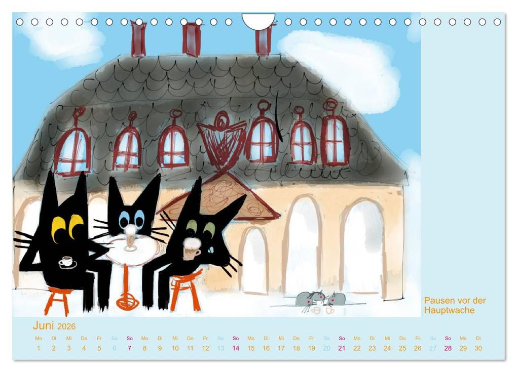 Weitere Ansicht: Frau Kami Katze entdeckt Frankfurt am Main (Wandkalender 2026 DIN A4 quer), CALVENDO Monatskalender | Frau Kami Katze, Calvendo