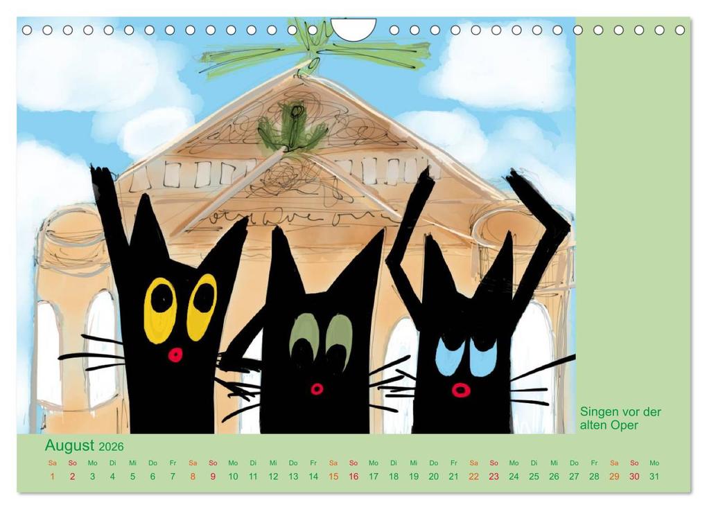 Weitere Ansicht: Frau Kami Katze entdeckt Frankfurt am Main (Wandkalender 2026 DIN A4 quer), CALVENDO Monatskalender | Frau Kami Katze, Calvendo