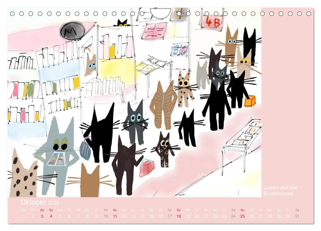 Weitere Ansicht: Frau Kami Katze entdeckt Frankfurt am Main (Wandkalender 2026 DIN A4 quer), CALVENDO Monatskalender | Frau Kami Katze, Calvendo