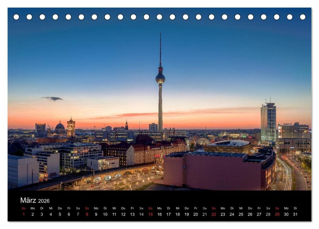 Weitere Ansicht: Die Blaue Stunde in Berlin (Tischkalender 2026 DIN A5 quer), CALVENDO Monatskalender | Fotoatelier Berlin, Calvendo