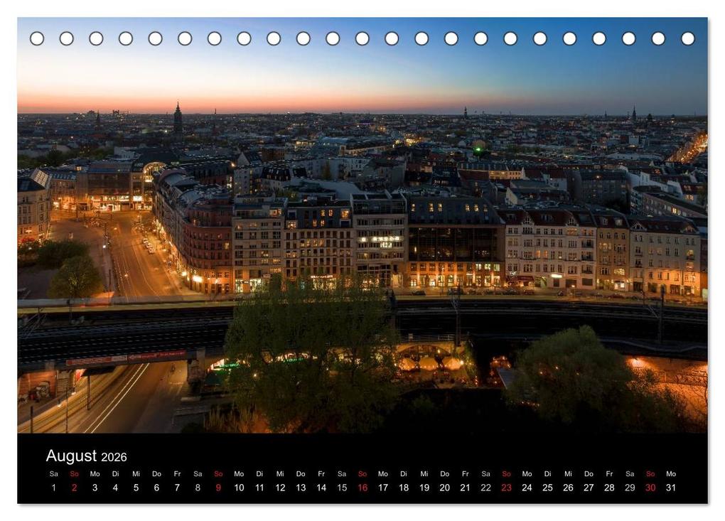 Weitere Ansicht: Die Blaue Stunde in Berlin (Tischkalender 2026 DIN A5 quer), CALVENDO Monatskalender | Fotoatelier Berlin, Calvendo