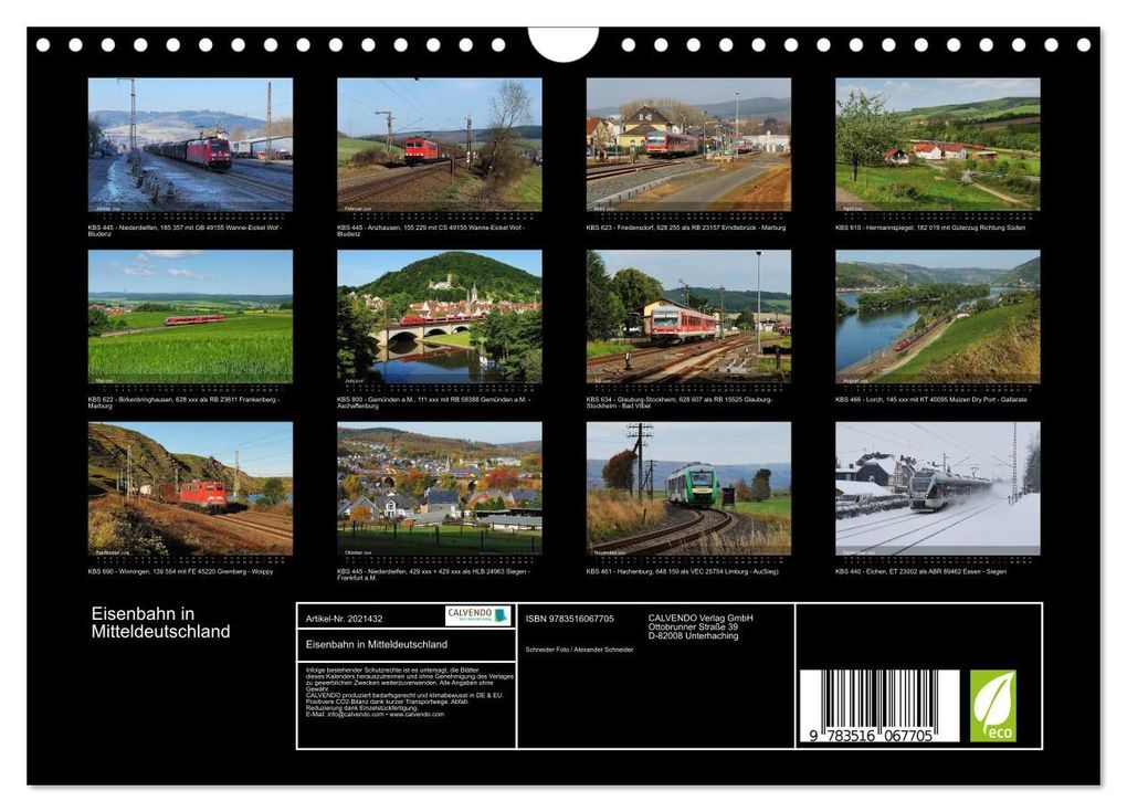 Weitere Ansicht: Eisenbahn in Mitteldeutschland (Wandkalender 2026 DIN A4 quer), CALVENDO Monatskalender | Schneider Foto / Alexander Schneider, Calvendo