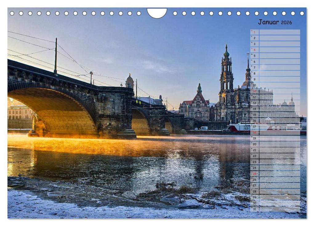 Weitere Ansicht: Dresden 2026 / Geburtstagskalender (Wandkalender 2026 DIN A4 quer), CALVENDO Monatskalender | Dirk Meutzner, Calvendo