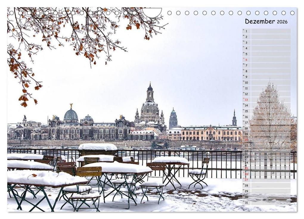 Weitere Ansicht: Dresden 2026 / Geburtstagskalender (Wandkalender 2026 DIN A4 quer), CALVENDO Monatskalender | Dirk Meutzner, Calvendo
