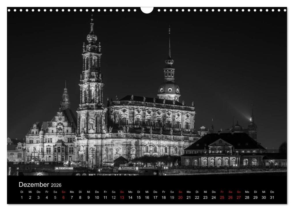 Weitere Ansicht: Dresden - Elbflorenz bei Nacht (Wandkalender 2026 DIN A3 quer), CALVENDO Monatskalender | Colin Utz, Calvendo