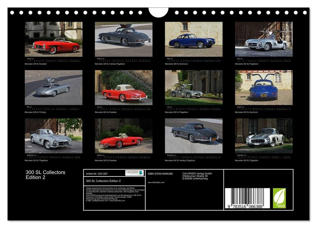 Weitere Ansicht: 300 SL Collectors Edition 2 (Wandkalender 2026 DIN A4 quer), CALVENDO Monatskalender | Stefan Bau, Calvendo