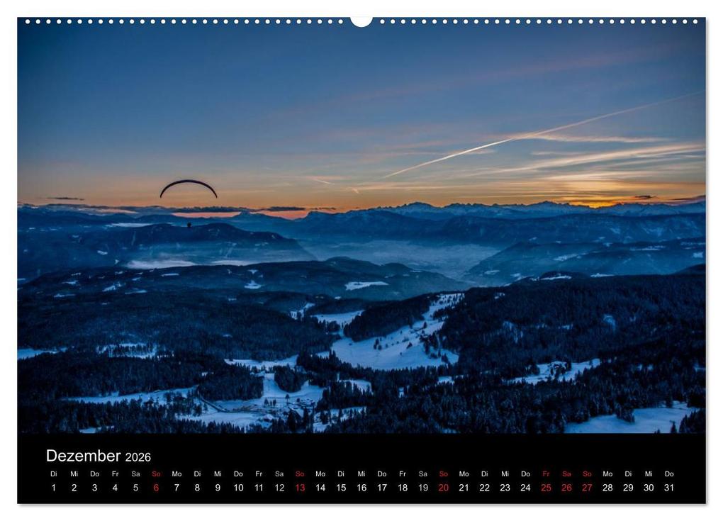 Weitere Ansicht: Paragliding - zwischen Himmel und Erde (hochwertiger Premium Wandkalender 2026 DIN A2 quer), Kunstdruck in Hochglanz | Andy Frötscher - moments in air, Calvendo