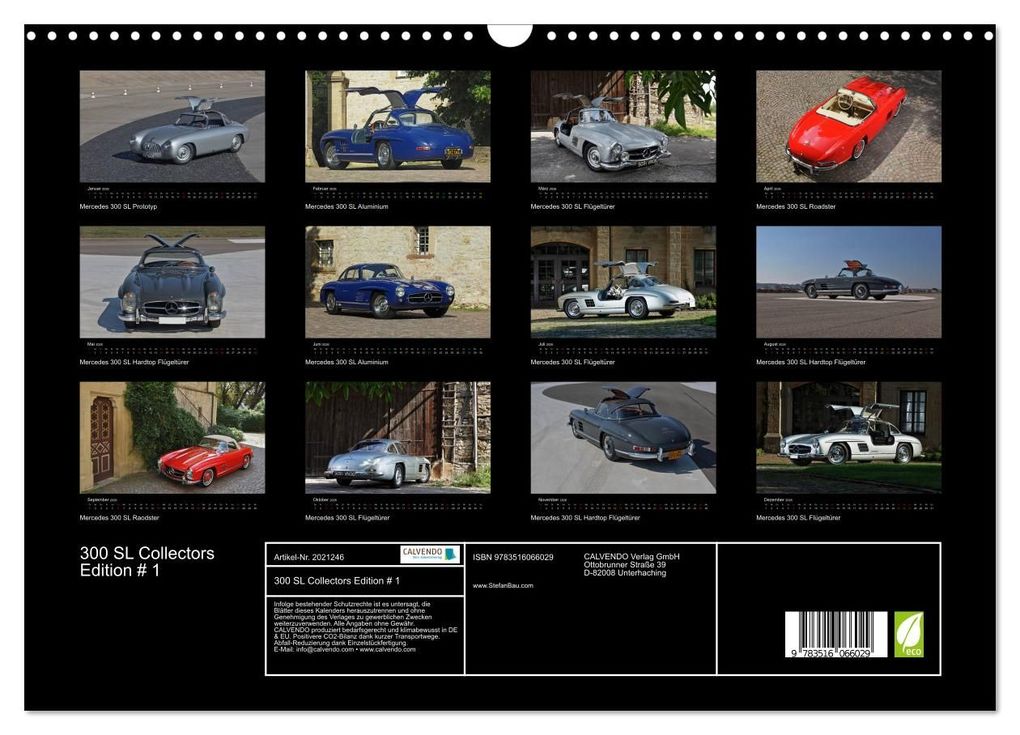 Weitere Ansicht: 300 SL Collectors Edition # 1 (Wandkalender 2026 DIN A3 quer), CALVENDO Monatskalender | Stefan Bau, Calvendo