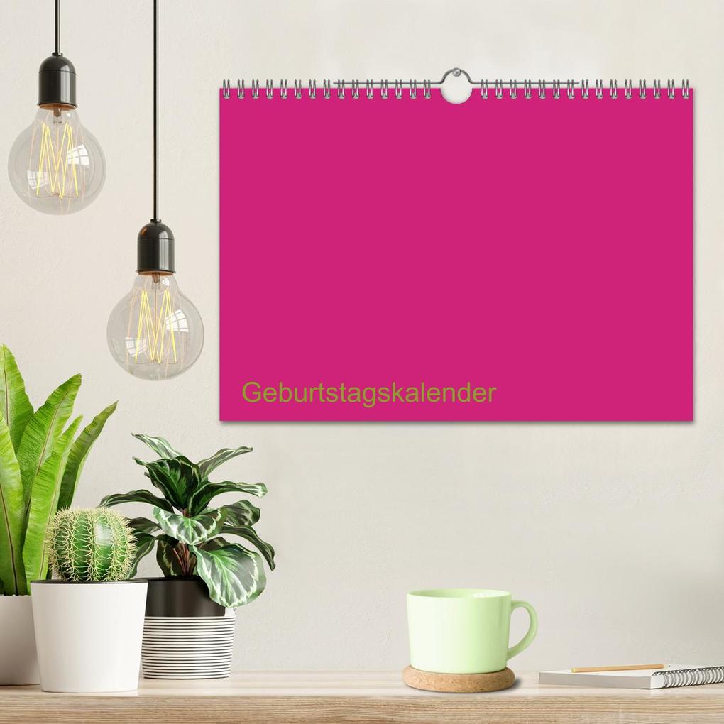Weitere Ansicht: Bastel-Geburtstagskalender pink / Geburtstagskalender (Wandkalender 2026 DIN A4 quer), CALVENDO Monatskalender | Kreativ ist gut, Calvendo
