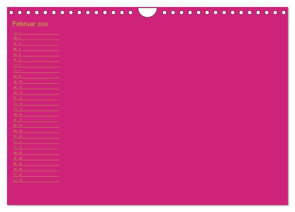 Weitere Ansicht: Bastel-Geburtstagskalender pink / Geburtstagskalender (Wandkalender 2026 DIN A4 quer), CALVENDO Monatskalender | Kreativ ist gut, Calvendo